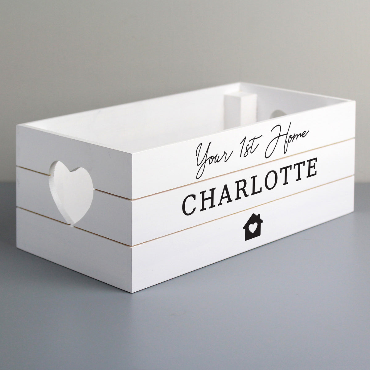 Personalised Home White Wooden Crate - image 2