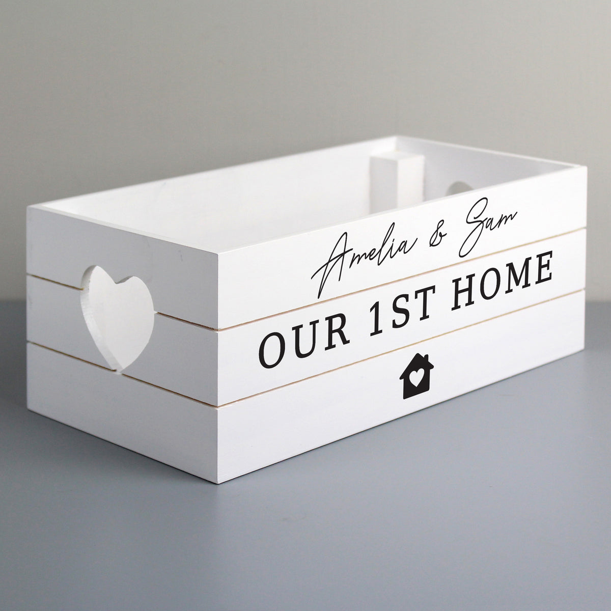 Personalised Home White Wooden Crate - image 4