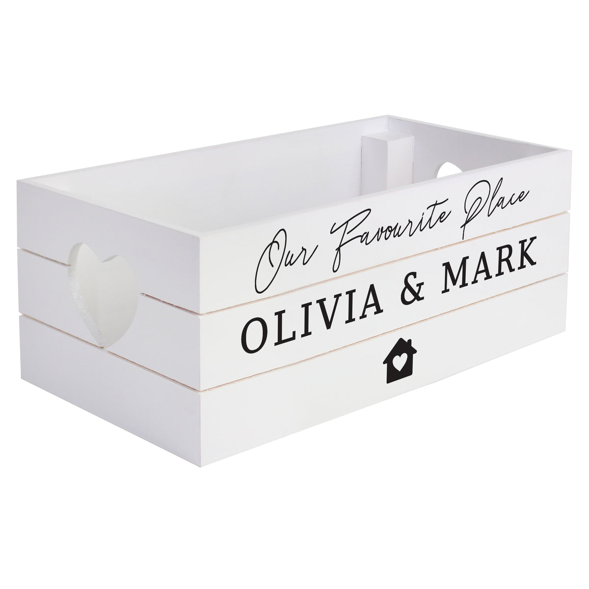 Personalised Home White Wooden Crate - image 5
