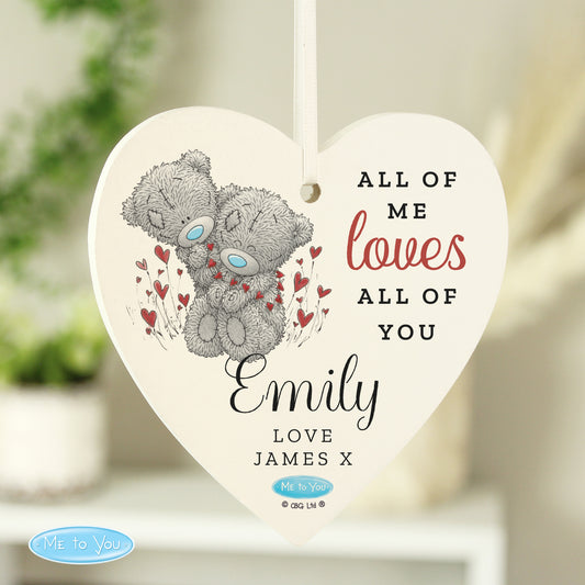 Personalised Me to You Valentine Wooden Heart Decoration from Heartfelt Gifts