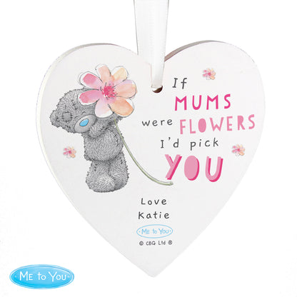 Personalised Me To You If... Were Flowers Wooden Heart Decoration - image 4