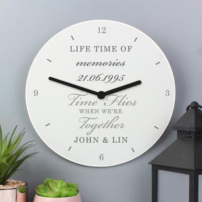 Personalised Anniversary Wooden Clock - image 4