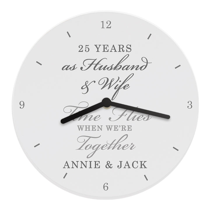 Personalised Anniversary Wooden Clock - image 5