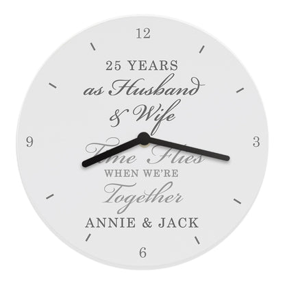 Personalised Anniversary Wooden Clock - image 5
