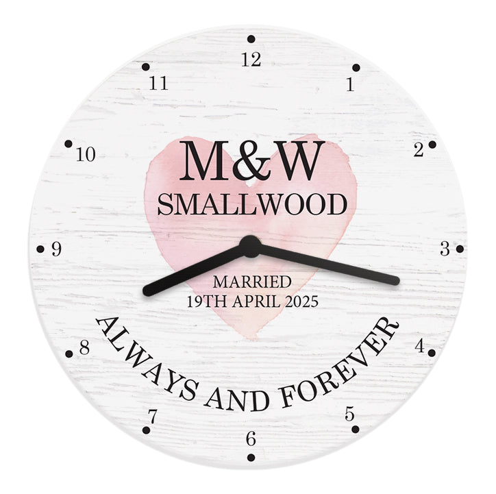 Personalised Couples Wooden Clock - image 5