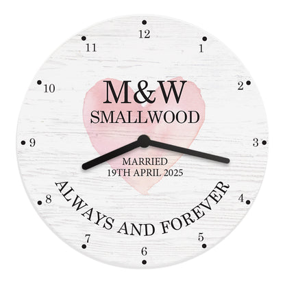 Personalised Couples Wooden Clock - image 5