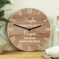 Personalised Free Text Wood Effect Clock from Heartfelt Gifts