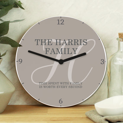 Personalised Family Wooden Clock from Heartfelt Gifts