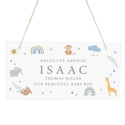 Personalised Safari Animals Wooden Sign - image 5