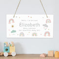 Personalised Pastel Rainbow Wooden Sign from Heartfelt Gifts