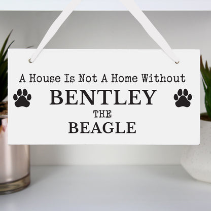 Personalised Paw Print Dog Breed Wooden Sign from Heartfelt Gifts
