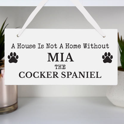 Personalised Paw Print Dog Breed Wooden Sign - image 4