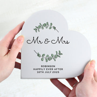 Personalised Botanical Free Standing Heart Ornament - image 3