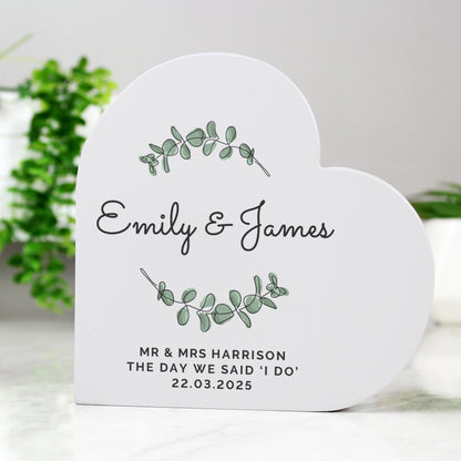 Personalised Botanical Free Standing Heart Ornament - image 4