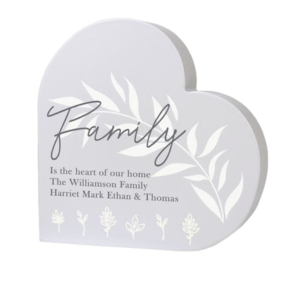 Personalised Leaf Decor Free Standing Heart Ornament - image 5