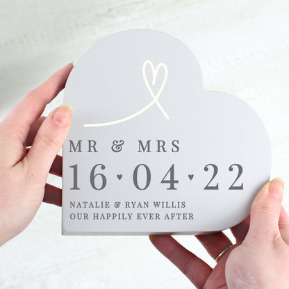 Personalised Free Text Free Standing Heart Ornament - image 2
