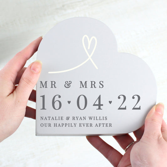 Personalised Free Text Free Standing Heart Ornament - image 2
