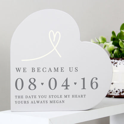 Personalised Free Text Free Standing Heart Ornament - image 3