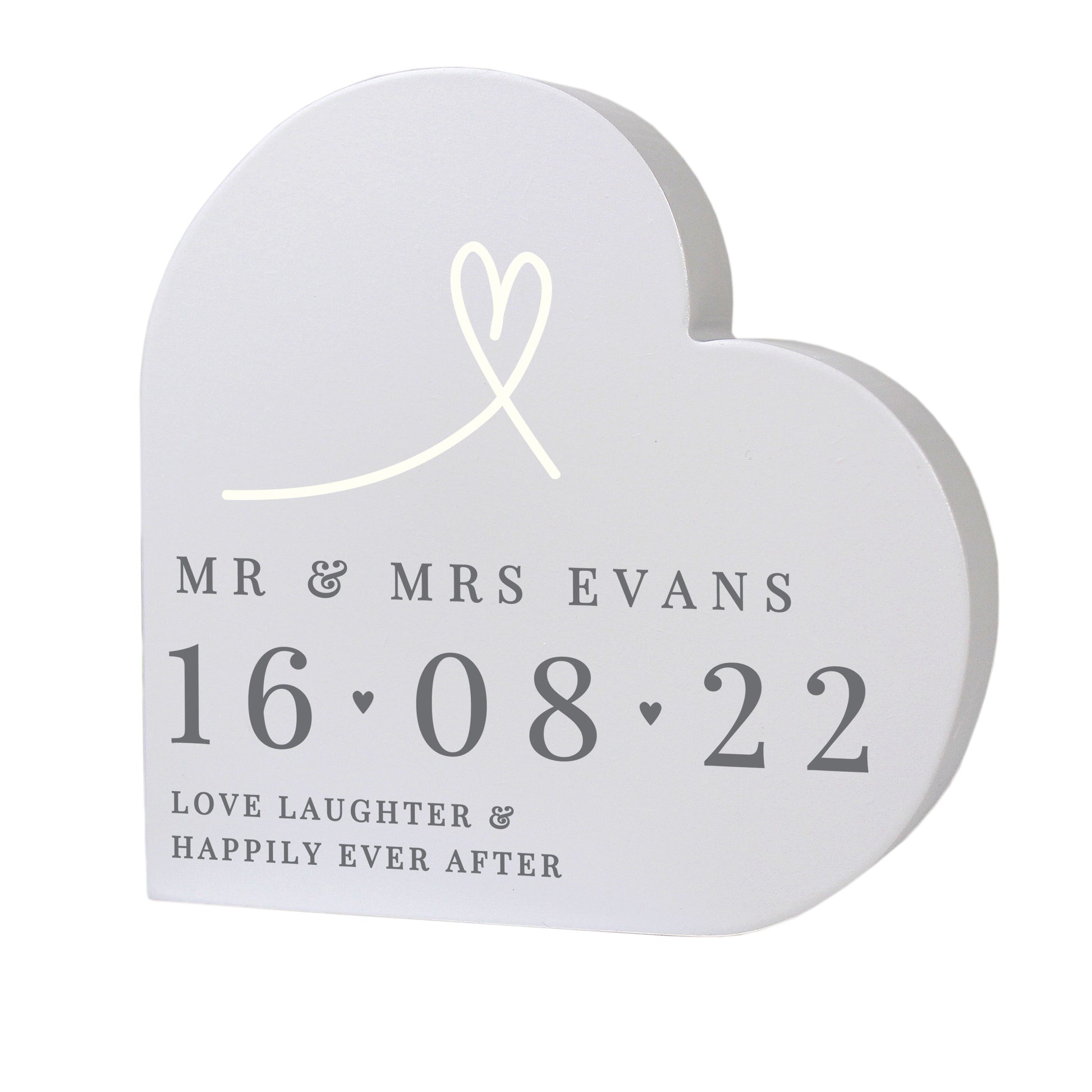 Personalised Free Text Free Standing Heart Ornament - image 5