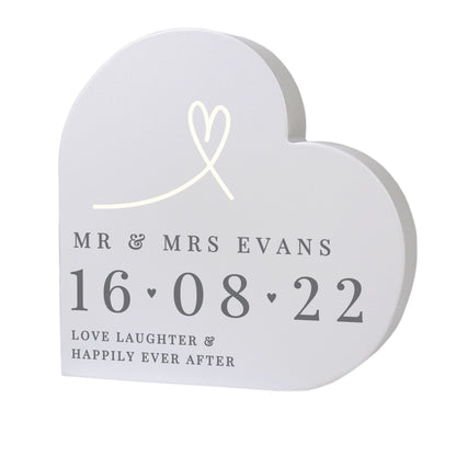 Personalised Free Text Free Standing Heart Ornament - image 5