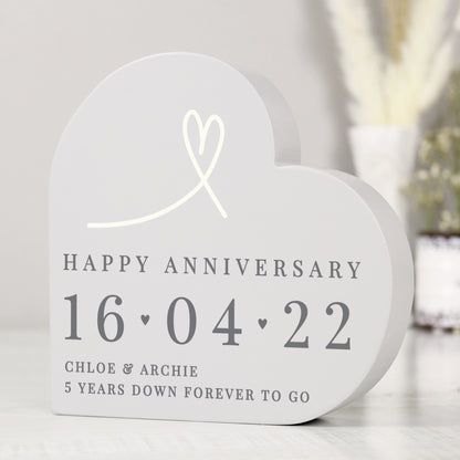 Personalised Free Text Free Standing Heart Ornament - image 6