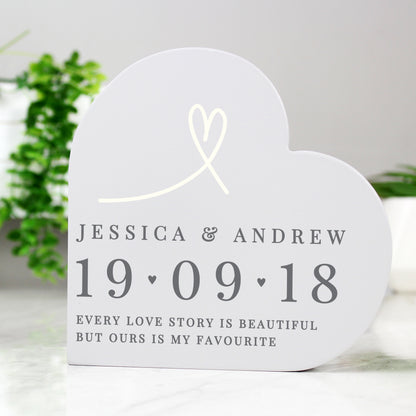 Personalised Free Text Free Standing Heart Ornament - image 7