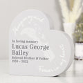Personalised Feather Free Standing Heart Ornament from Heartfelt Gifts