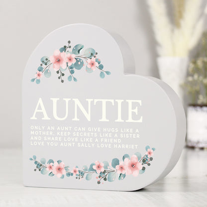 Personalised Floral Free Standing Heart Ornament - image 4