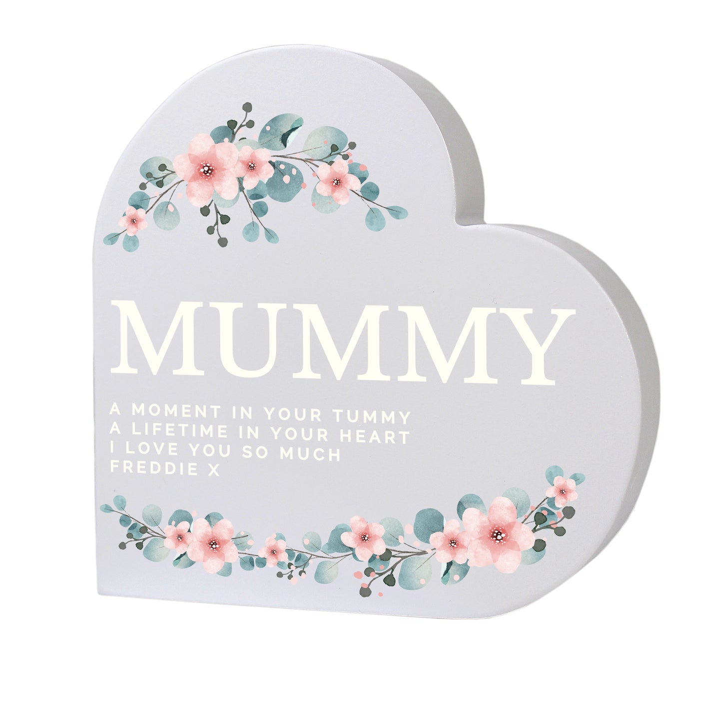 Personalised Floral Free Standing Heart Ornament - image 5
