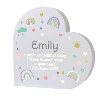 Personalised Rainbow Free Standing Heart ornament - image 5