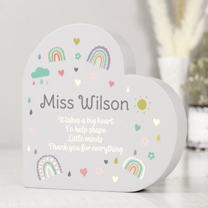 Personalised Rainbow Free Standing Heart ornament - image 6