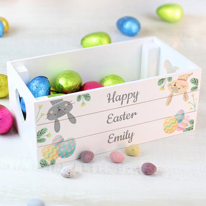 Personalised Easter Egg Hunt Small Wooden Crate - image 2