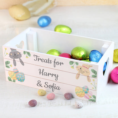Personalised Easter Egg Hunt Small Wooden Crate - image 4
