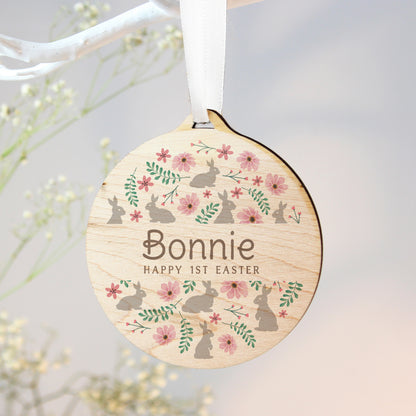 Personalised Floral Easter Tree Wooden Decoration from Heartfelt Gifts