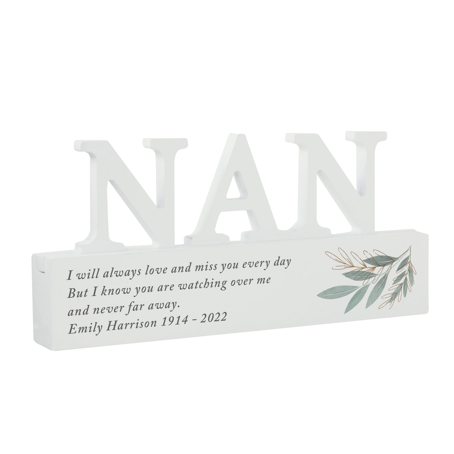 Personalised Botanical Wooden Nan Ornament - image 4