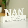 Personalised Floral Wooden Nan Ornament from Heartfelt Gifts