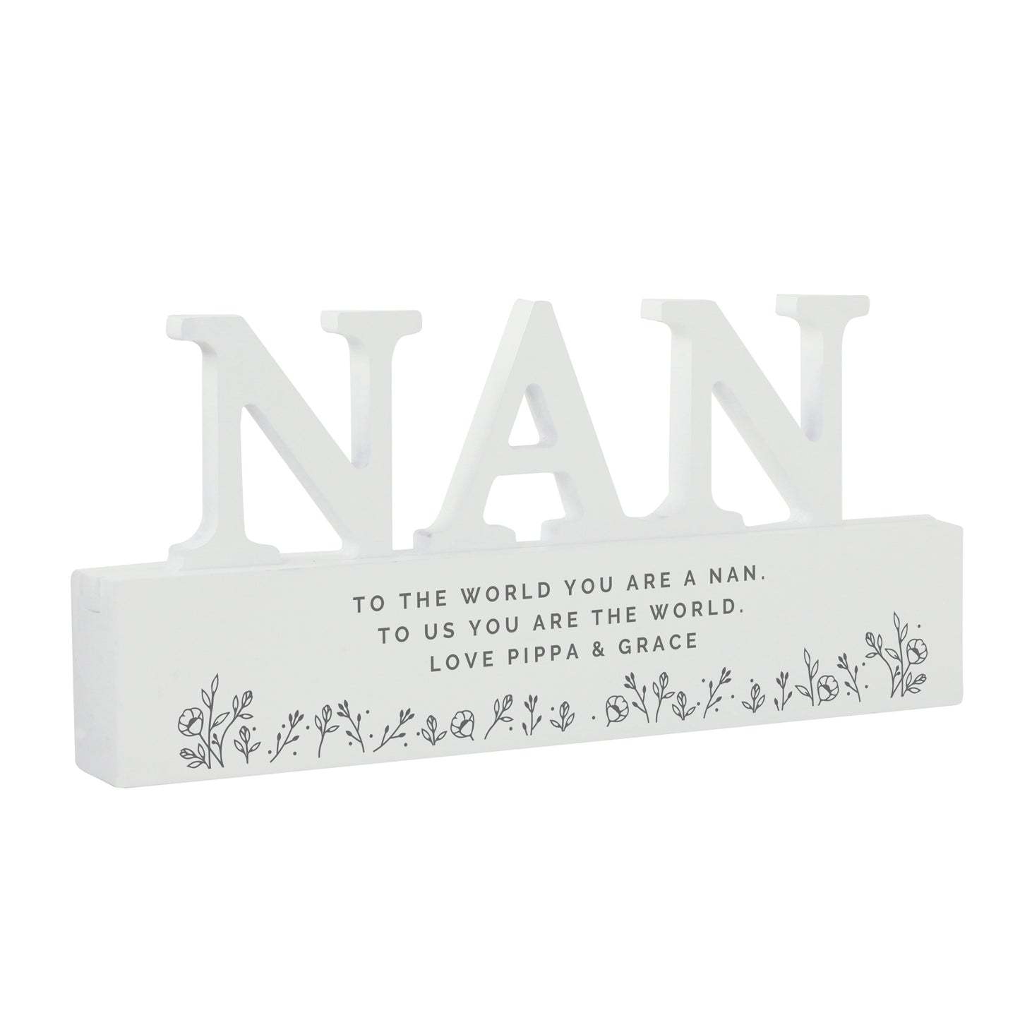 Personalised Floral Wooden Nan Ornament - image 5