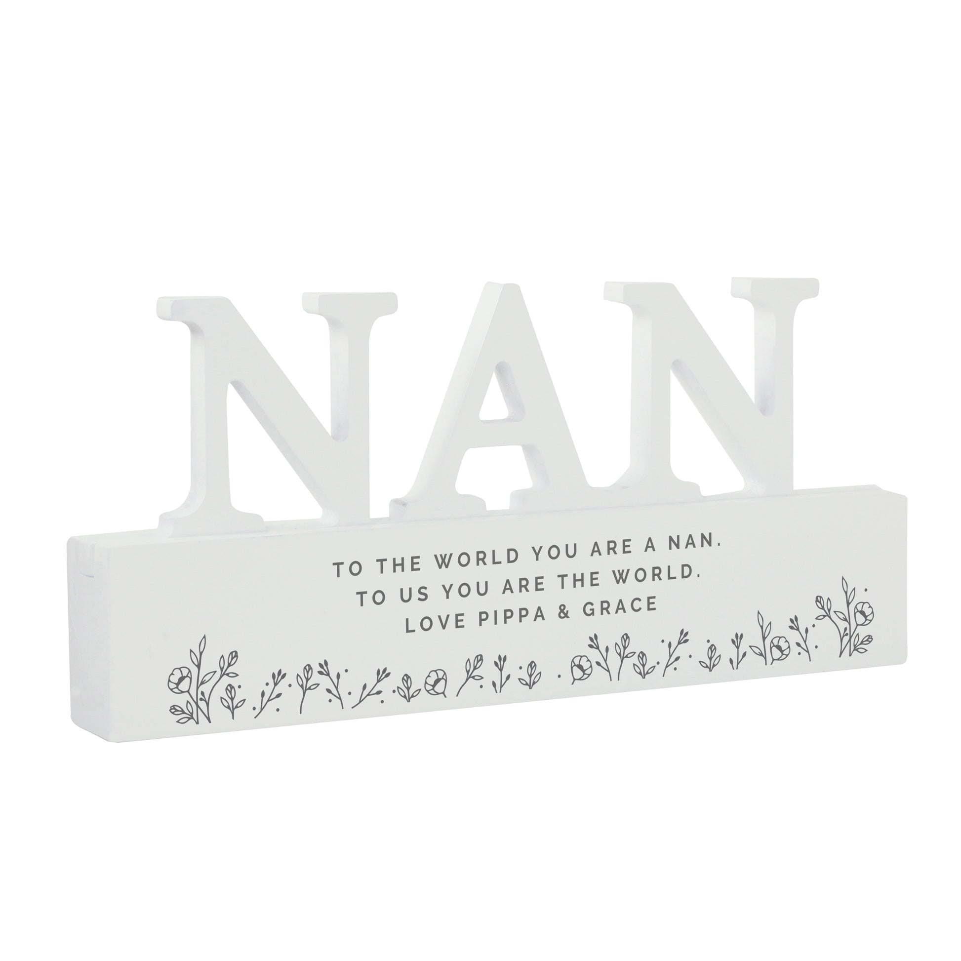 Personalised Floral Wooden Nan Ornament - image 5
