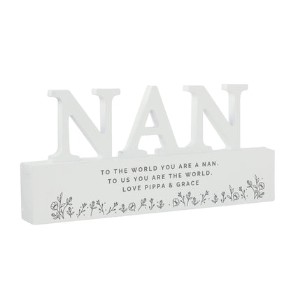 Personalised Floral Wooden Nan Ornament - image 5