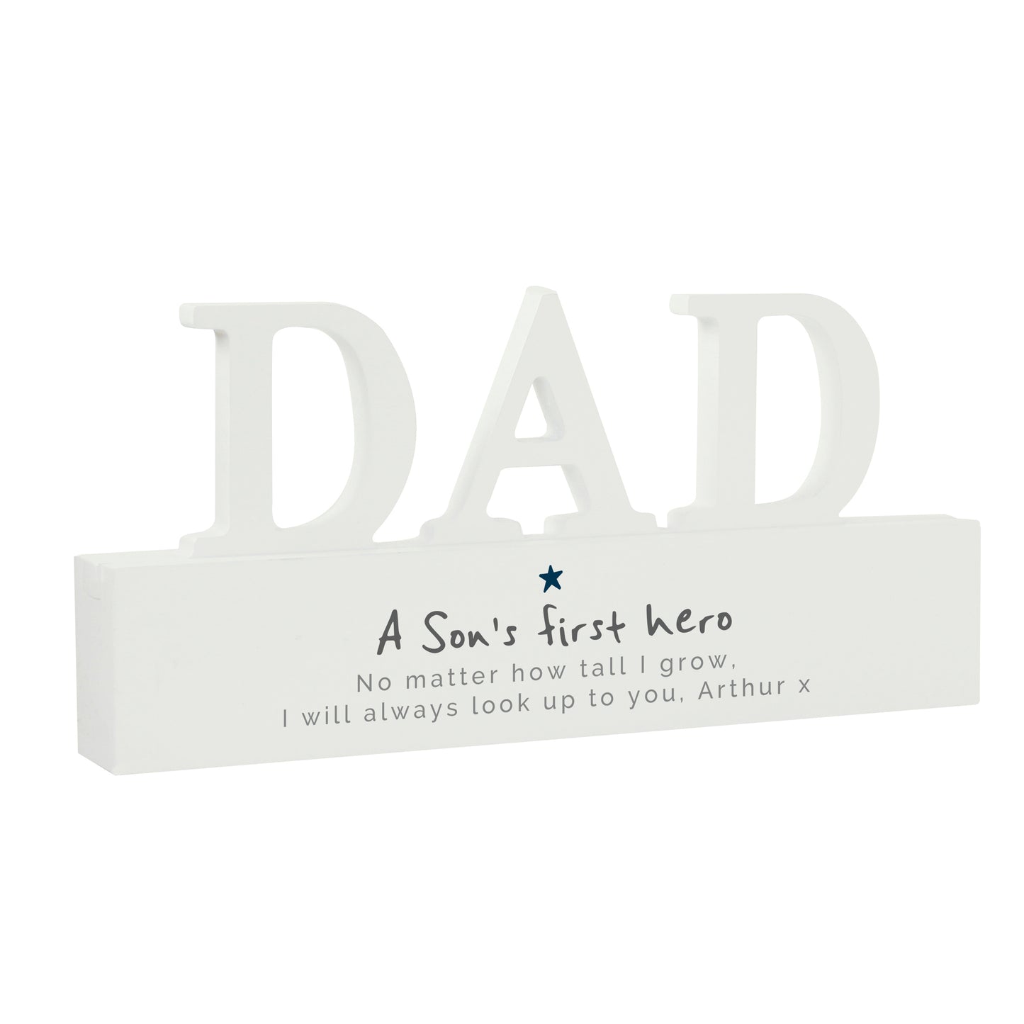 Personalised A Sons First Hero Wooden Dad Ornament - image 5