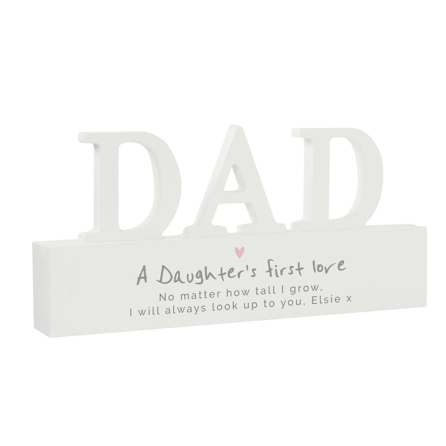 Personalised A Daughters First Love Wooden Dad Ornament - image 5