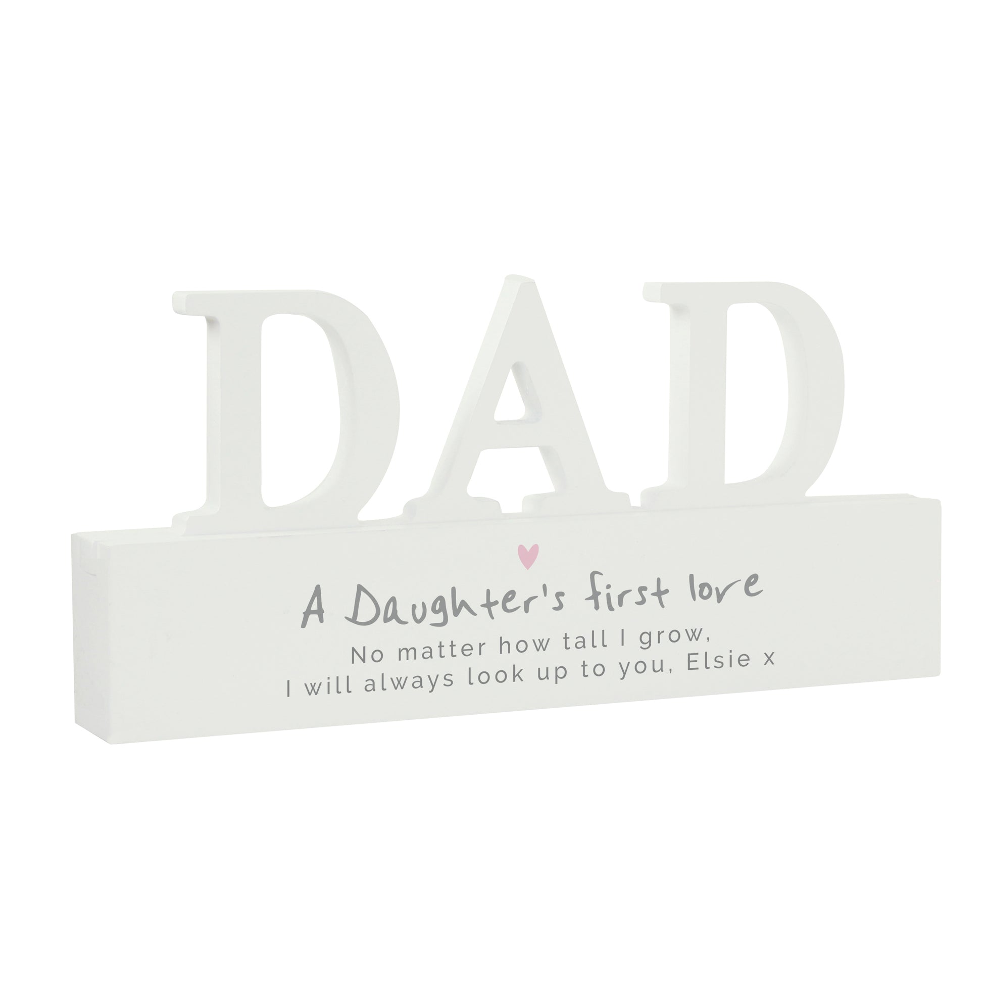 Personalised A Daughters First Love Wooden Dad Ornament - image 5