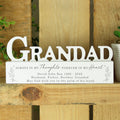 Personalised In Loving Memory Wooden Grandad Ornament from Heartfelt Gifts