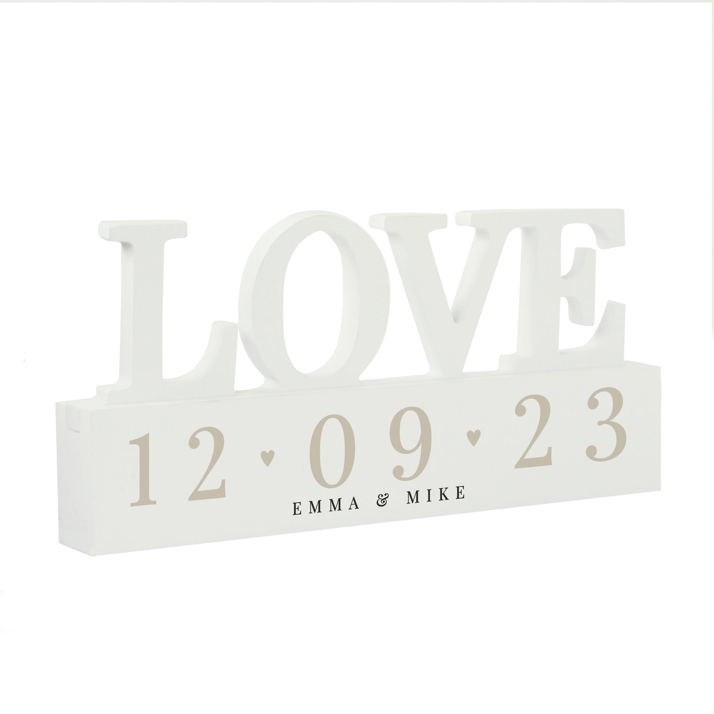 Personalised Special Date Wooden Love Ornament - image 4