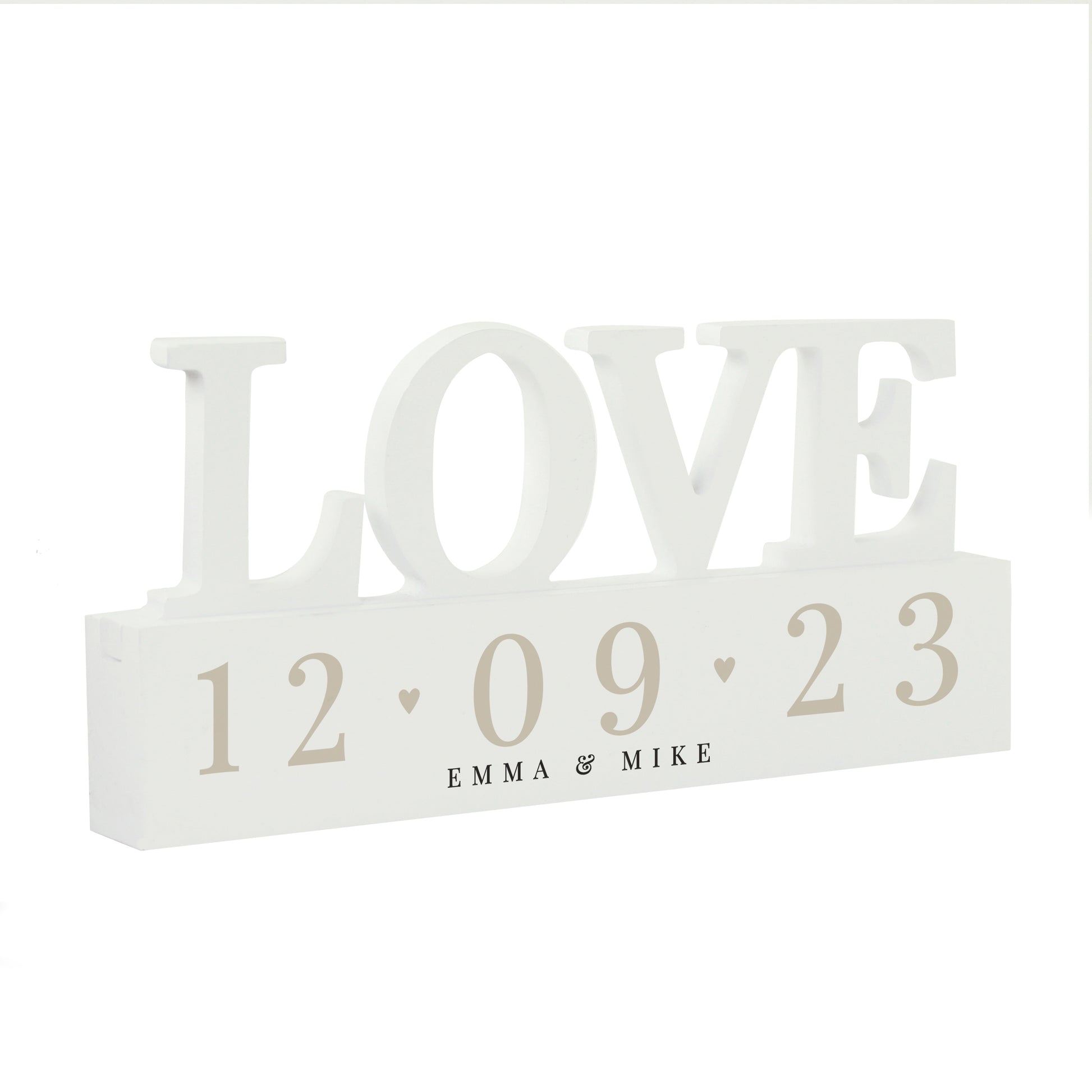 Personalised Special Date Wooden Love Ornament - image 4