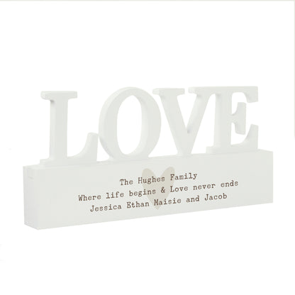 Personalised Free Text Heart Wooden Love Ornament - image 4