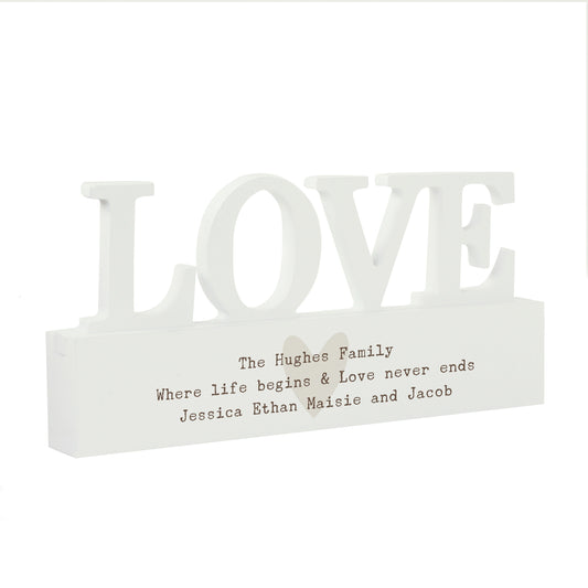 Personalised Free Text Heart Wooden Love Ornament - image 4