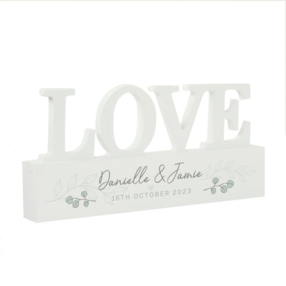 Personalised Botanical Wooden Love Ornament - image 4
