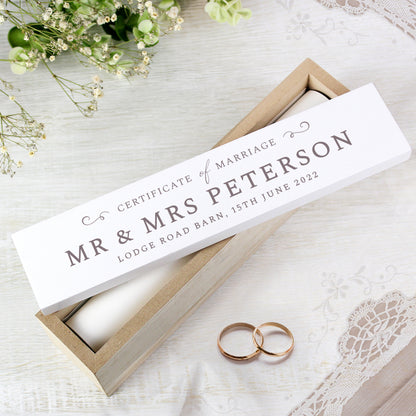 Personalised Wedding Wooden Certificate Holder from Heartfelt Gifts
