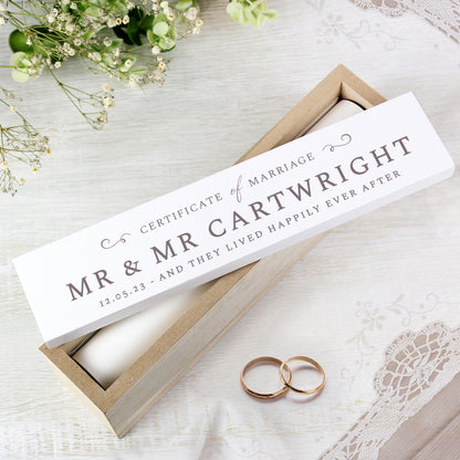 Personalised Wedding Wooden Certificate Holder - image 3